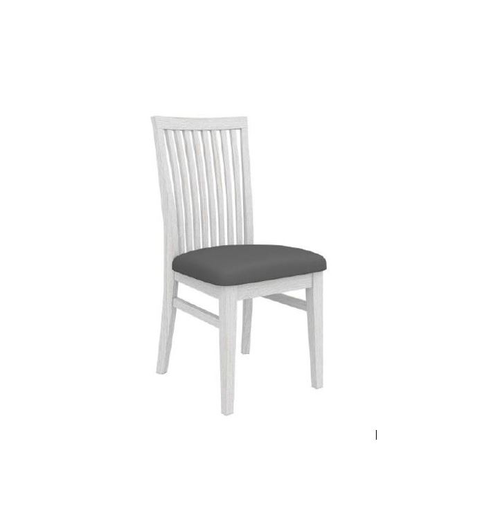 MILDRED SOLID TIMBER DINING CHAIR - (6-12-15-9-14-1) - WHITE WASH