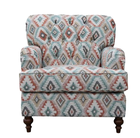 PARIS 3S + 2S  + ARM CHAIR FABRIC LOUNGE SUITE - (MODEL - 6-12-15-18-9-4-1) AS PICTURED