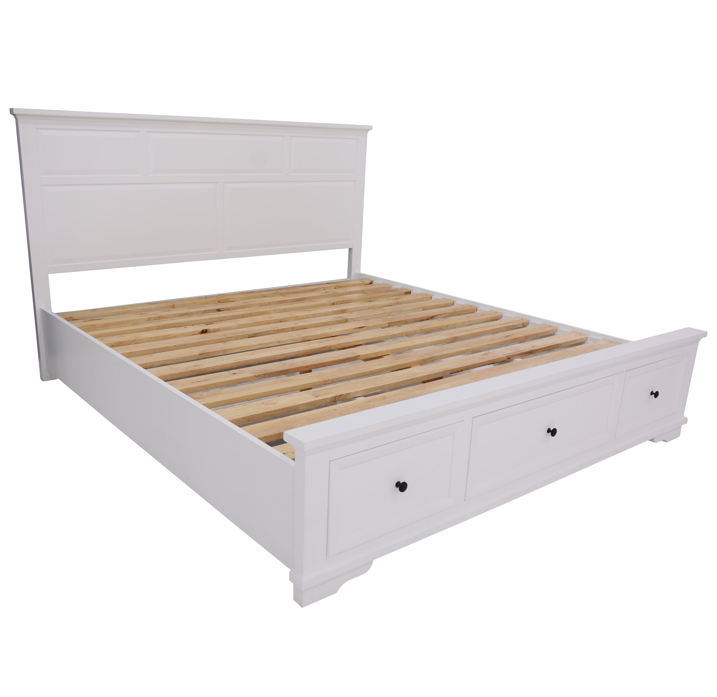 CHANELLE QUEEN 4 PIECE (TALLBOY) BEDROOM SUITE (22-9-5-14-14-1) - WHITE