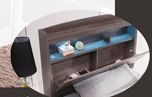 KESWICK DOUBLE OR QUEEN 4 PIECE  TALLBOY  BEDROOM SUITE - CHARCOAL