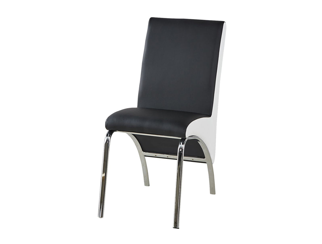 DANEIRIS (DC110) DINING CHAIR - 910(H) x 630(W) x 440(D) - BLACK & WHITE