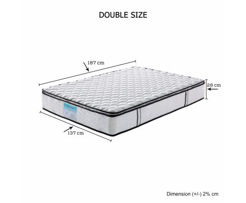 DOUBLE CHEDDAR PILLOW TOP MEMORY FOAM MATTRESS - MEDIUM 