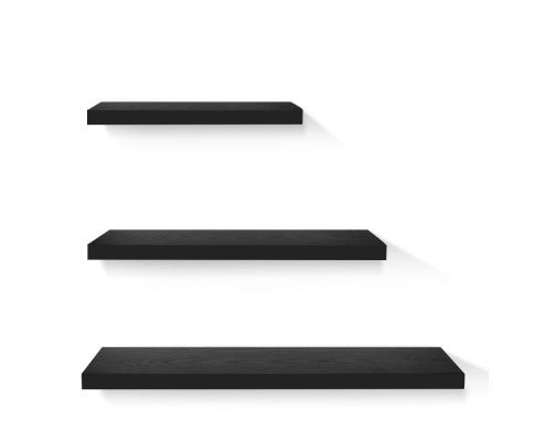 DOMINIQUE 3 PIECE FLOATING  WALL SHELVES - BLACK