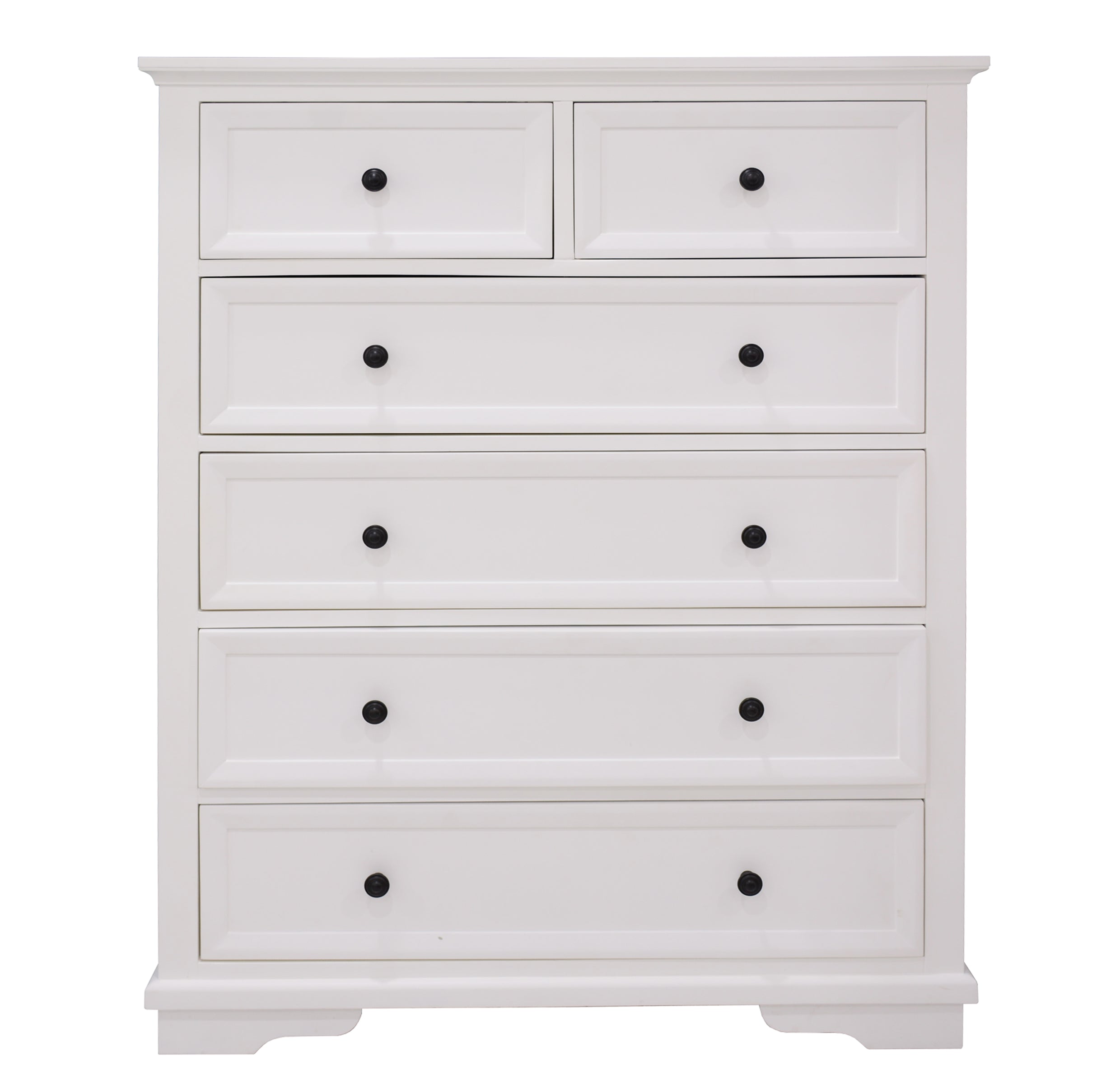 CHANELLE QUEEN 4 PIECE (TALLBOY) BEDROOM SUITE (22-9-5-14-14-1) - WHITE