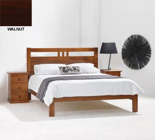 TORONTO DOUBLE OR QUEEN 4 PIECE BEDROOM SUITE (TALLBOY NOT PICTURED) (MODEL 11-1-20-5) - BLACKWOOD OR WALNUT 