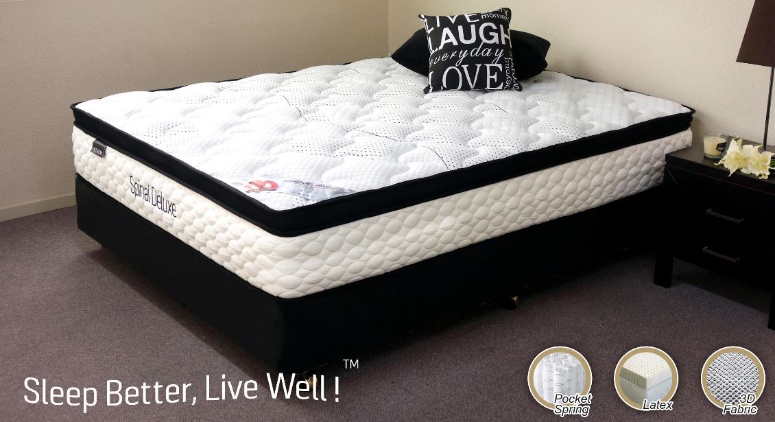  DOUBLE SPINAL DELUXE POCKET SPRING MATTRESS ONLY - MEDIUM