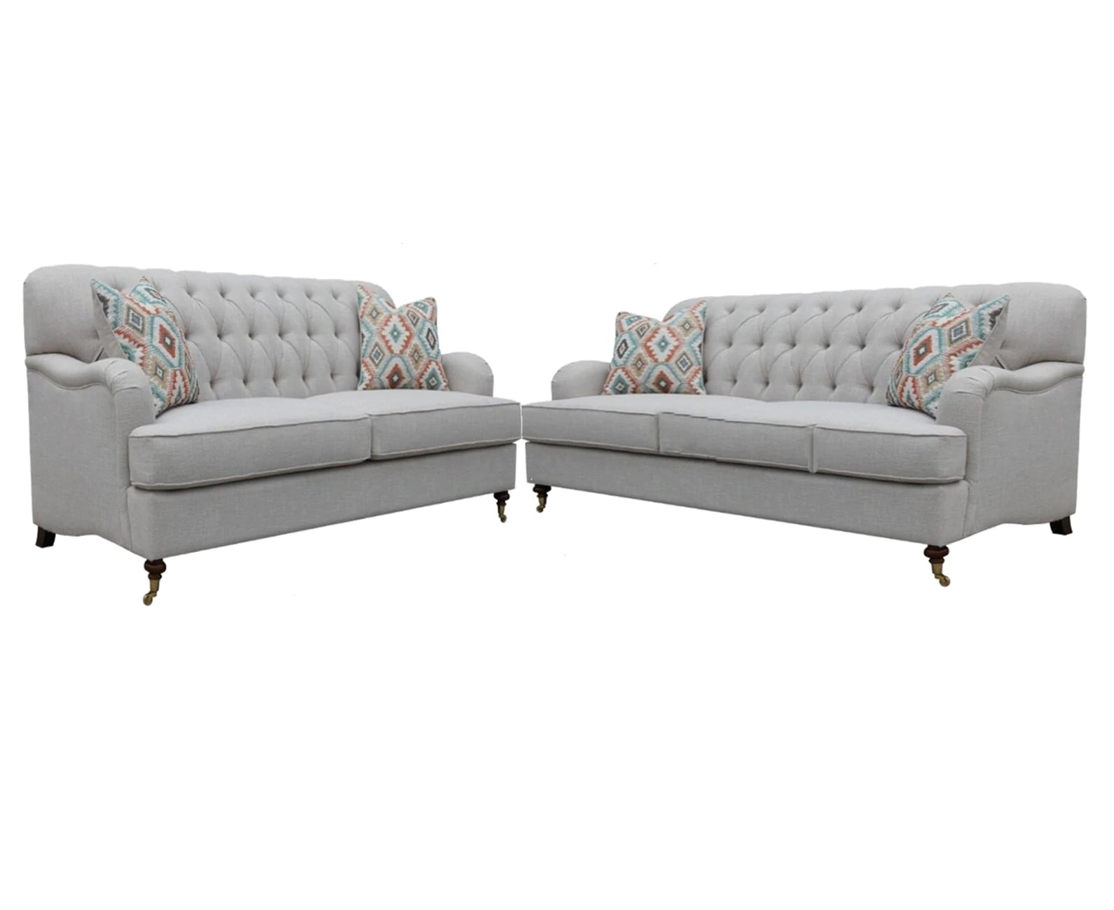 PARIS 3S + 2S FABRIC LOUNGE SUITE - (MODEL:6-12-15-18-9-4-1) - AS PICTURED