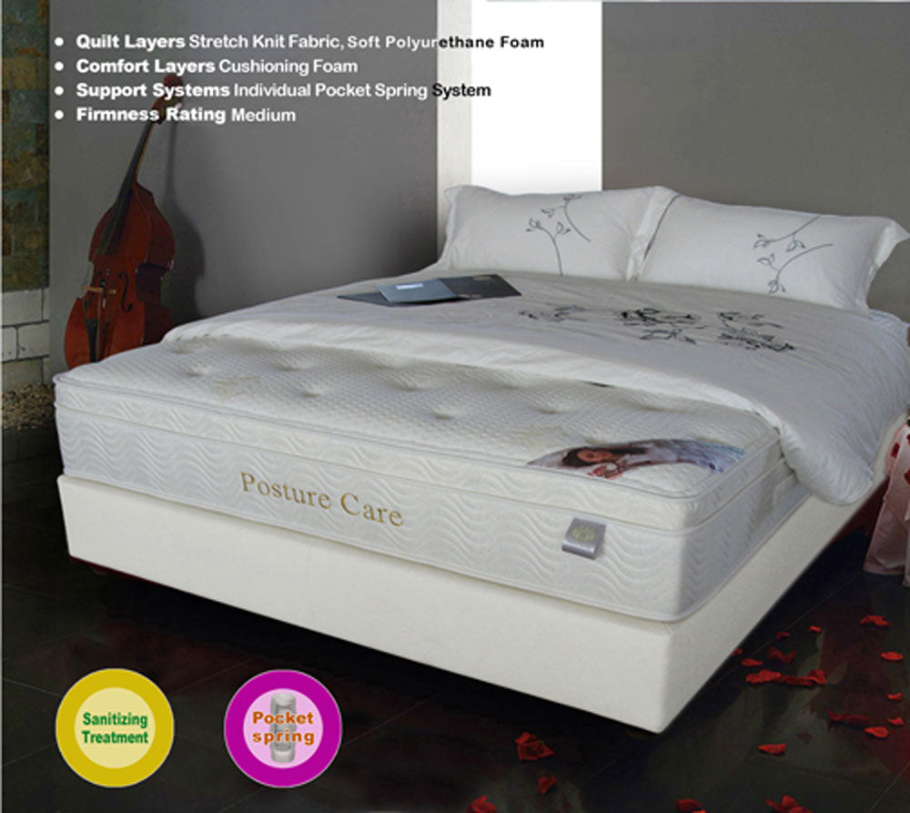 DOUBLE POSTURE CARE POCKET SPRING MATTRESS - MEDIUM