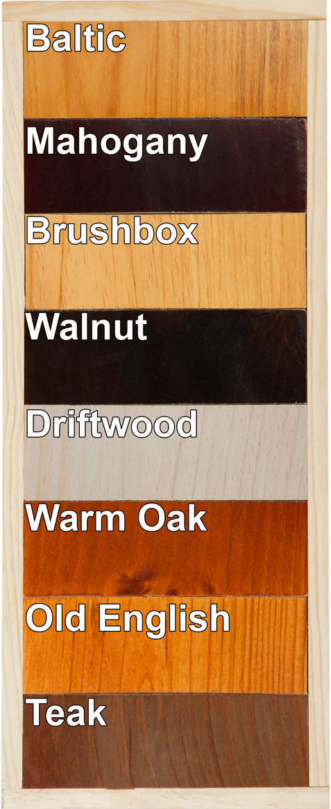 DOUBLE OR QUEEN ROBI (AUSSIE MADE) 4 PIECE (TALLBOY) BEDROOM SUITE - ASSORTED STAINED COLOURS