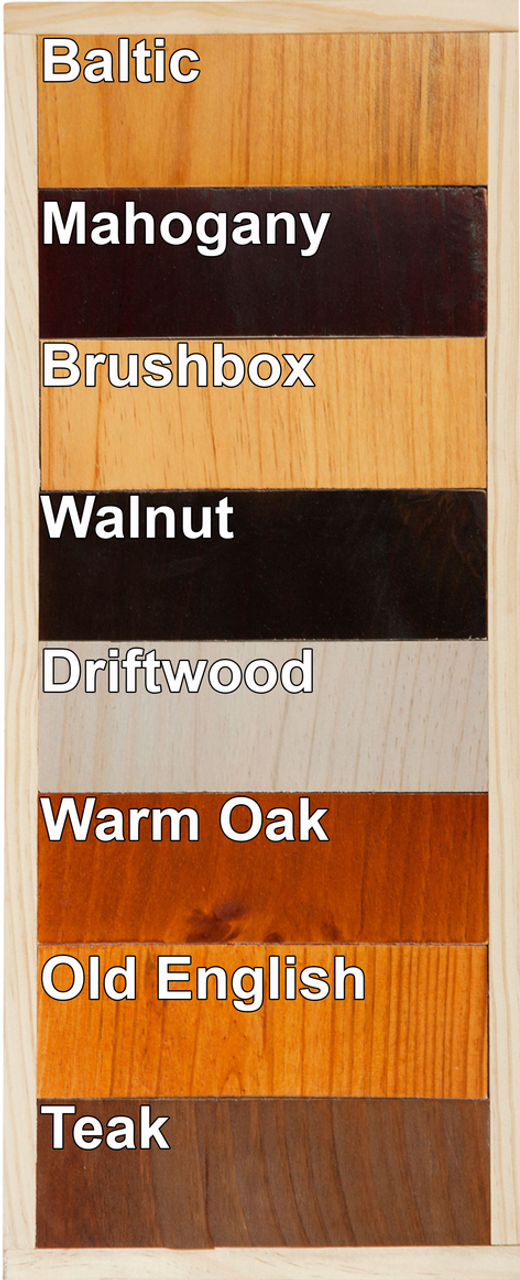 DOUBLE OR QUEEN BUSTIN (AUSSIE MADE) 4 PIECE (TALLBOY) BEDROOM SUITE - ASSORTED STAINED COLOURS