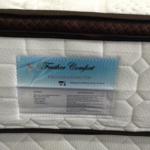 DOUBLE  FEATHER COMFORT EURO-TOP MATTRESS - MEDIUM FIRM