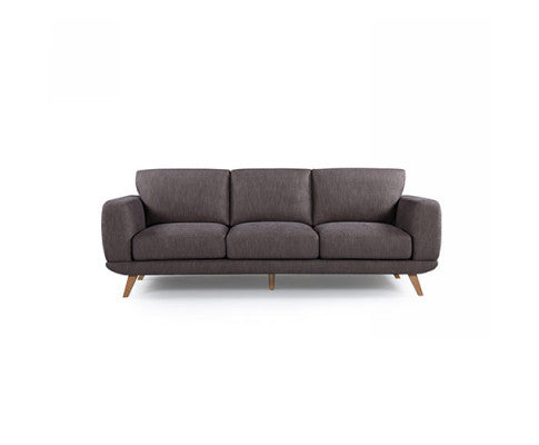 ALASKA 3 + 2 SEATER FABRIC SOFA  LOUNGE SET - BROWN