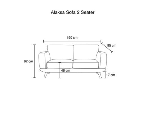 ALASKA 3 + 2 SEATER FABRIC SOFA  LOUNGE SET - BROWN