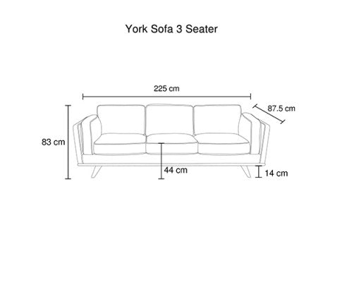  NAILAH 3 + 2 SEATER FABRIC  SOFA  LOUNGE SET - BLUE