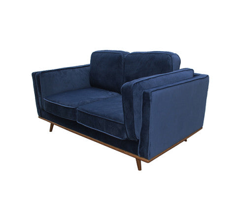 NAILAH 3 + 2 SEATER FABRIC  SOFA  LOUNGE SET - BLUE