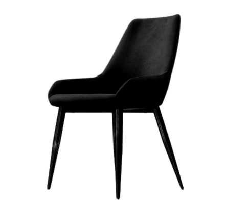 GALLEN (SET OF 2) DINING CHAIR - BLACK VELVET