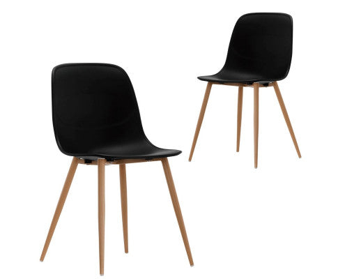 AIKEN (SET OF 2) DINING CHAIR - BLACK