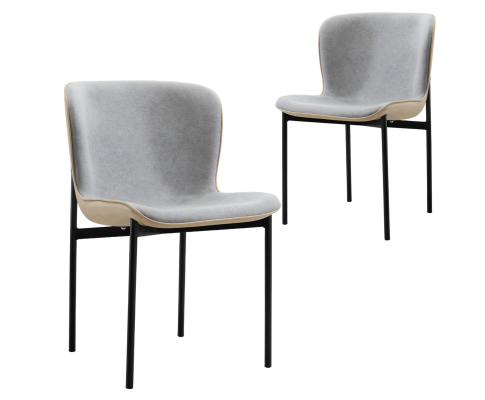 LARISSA (SET OF 2) DINING CHAIR - GREY