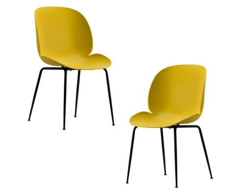 VALMER (SET OF 2) DINING CHAIR - YELLOW