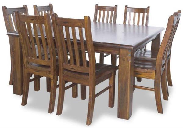 JAMAICA 7 PIECE SOLID TIMBER  DINING SETTING WITH - 1800(L) x 1050(W)