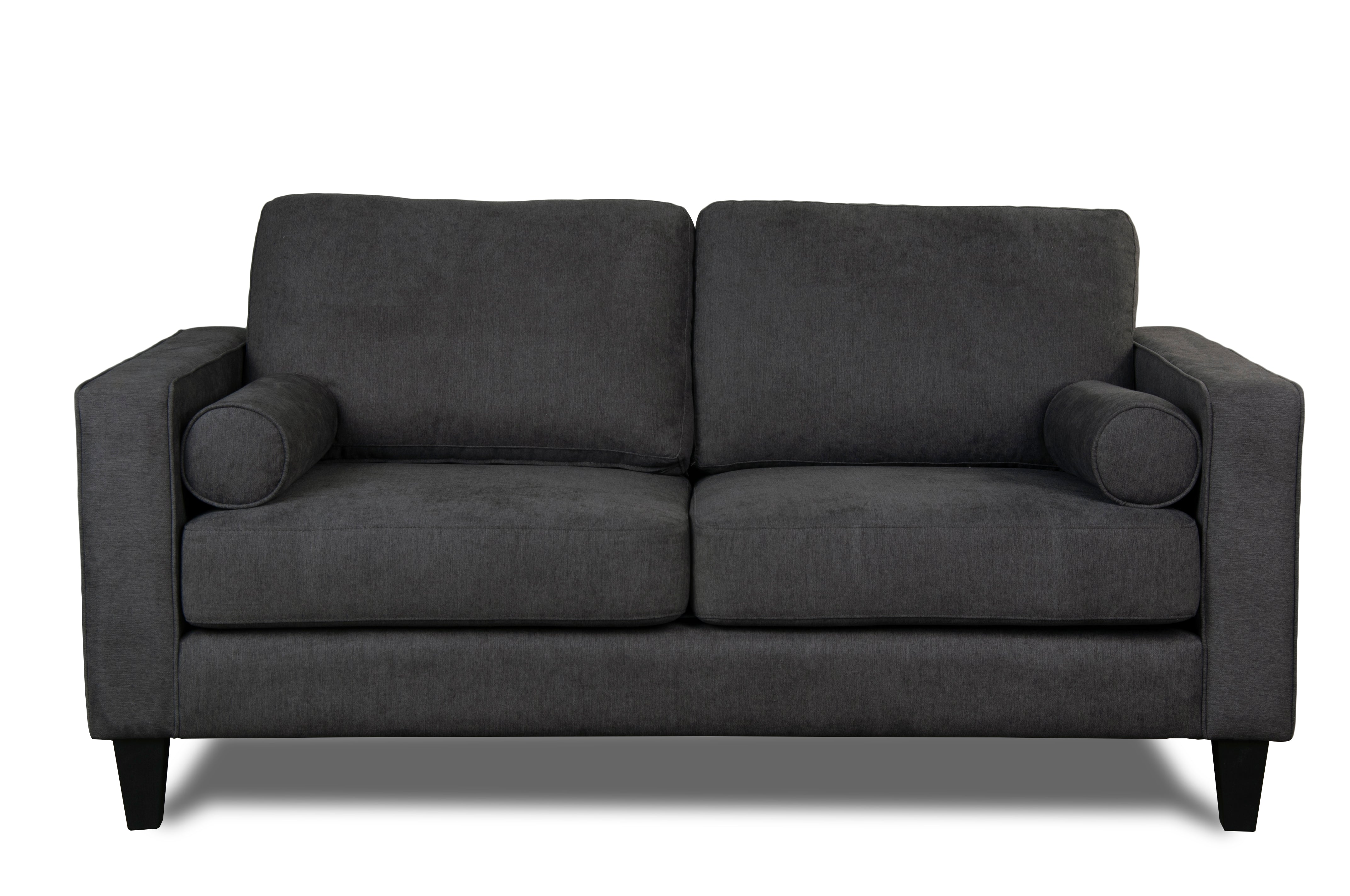 EDEN 2 SEATER SOFA WITH BOLSTERS - 1780(W) x 880(D) - GRAPHITE