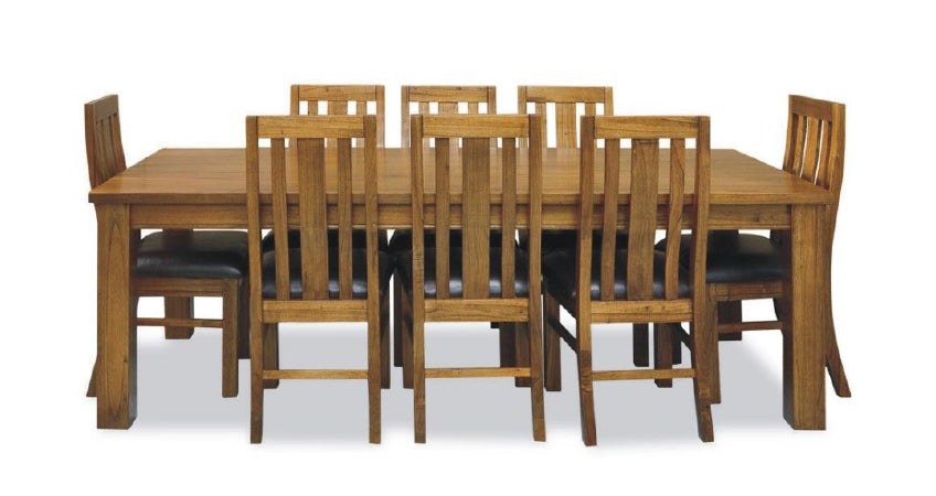 RADIUS  (VTO-009) DINING TABLE ONLY (WITHOUT DINING CHAIRS) (MODEL 20-15-19-3-1-14-1) - 1900(L) X 1000(W) - GOLDEN WALNUT