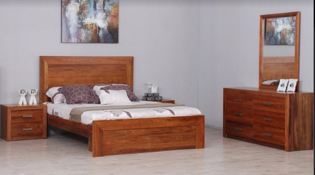 MANDANI QUEEN  5 PIECE (DRESSER)  BEDROOM SUITE - (MODEL-23-5-12-12-9-14-20-15-14)  - AS PICTURED