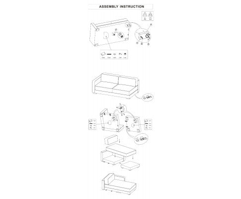 ZELDA 3 SEATER CORNER SOFA WITH REVERSIBLE CHAISE - AS PICTURED