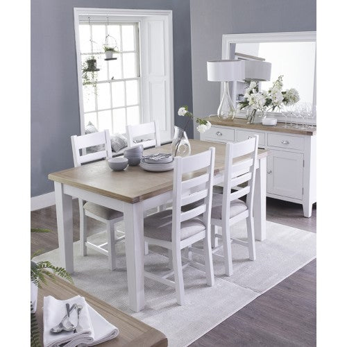 ARBETTA (TT-CH) LADDER BACK WOODEN SEAT DINING CHAIR  - TWO TONE
