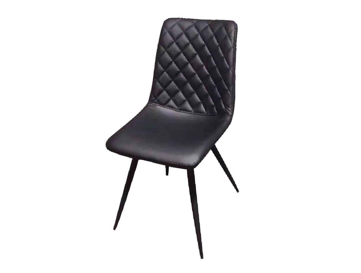 CYPRUS PU LEATHER DINING CHAIR - BLACK